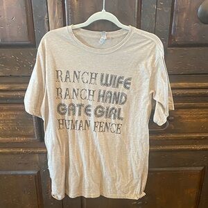 Next Level Apparel Beige Graphic Tee